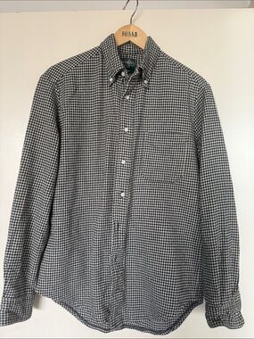 Gitman Brothers Black & White Houndstooth Button-Down Shirt